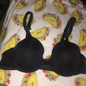 38B Hanes Black Front-Close Tshirt Bra